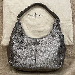 Cole Haan silver leather purse